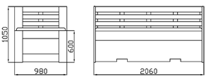 Schema postele Kamila s přistýlkou 90x200 cm